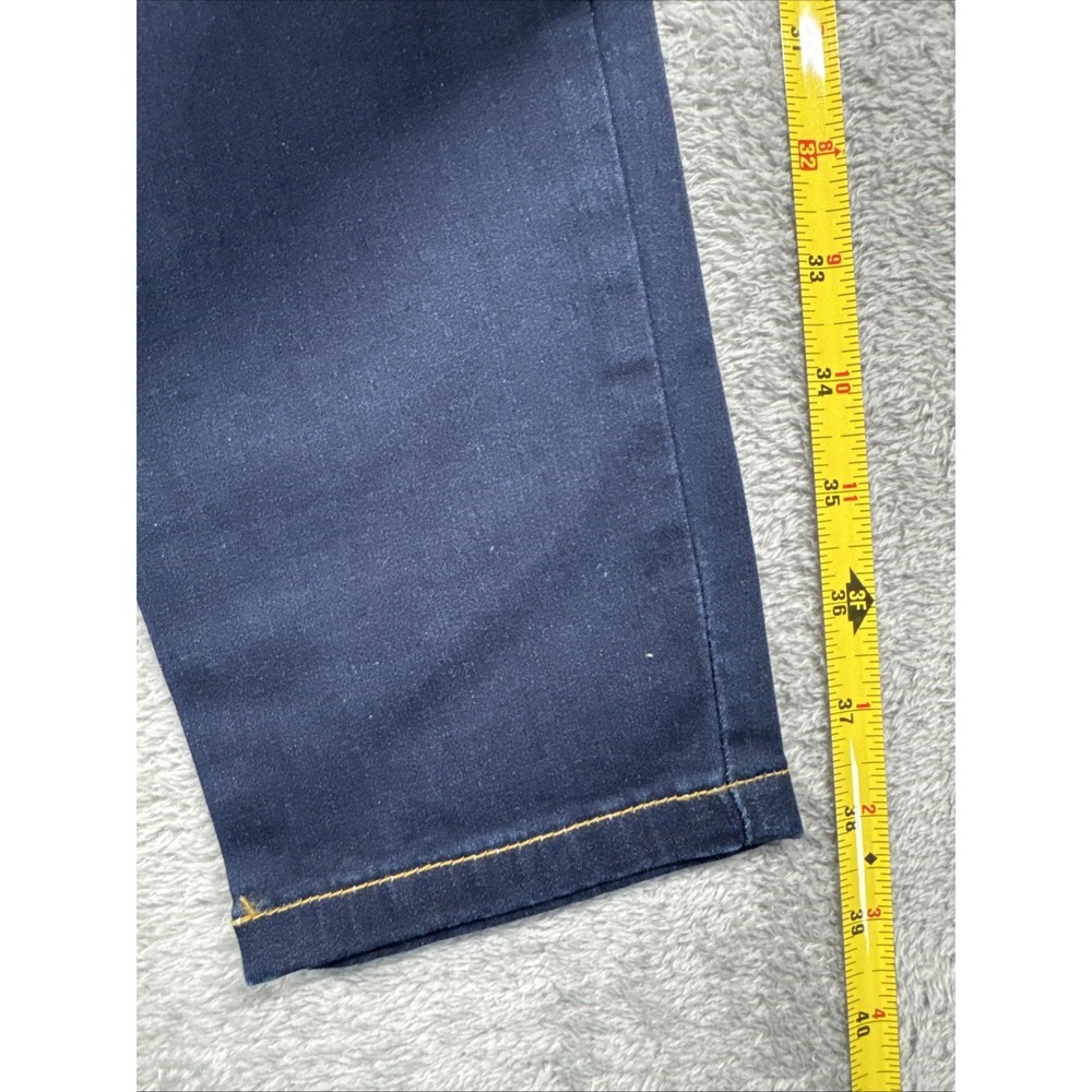 NWT Etica Women's Blue Mid Rise Jeans Front Zip Skinny Tapered Leg - Size 3 - - Picture 3 of 7